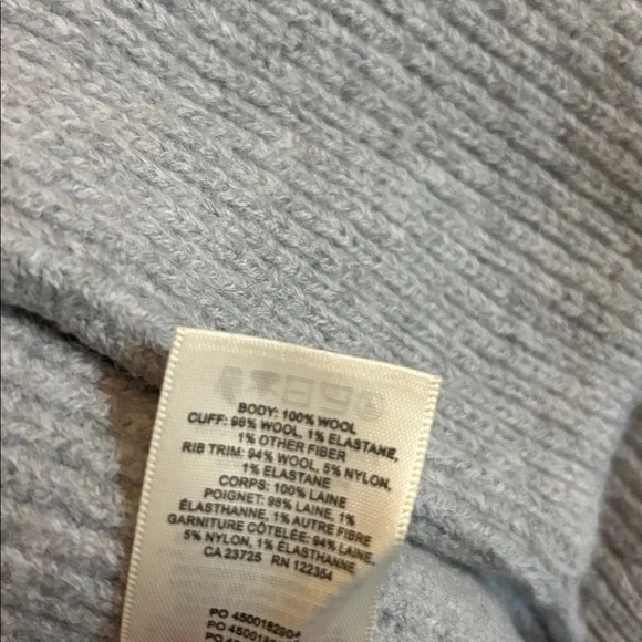 WILFRED Free | wool grey cardigan medium coastal minimalist preppy - Picture 4 of 4